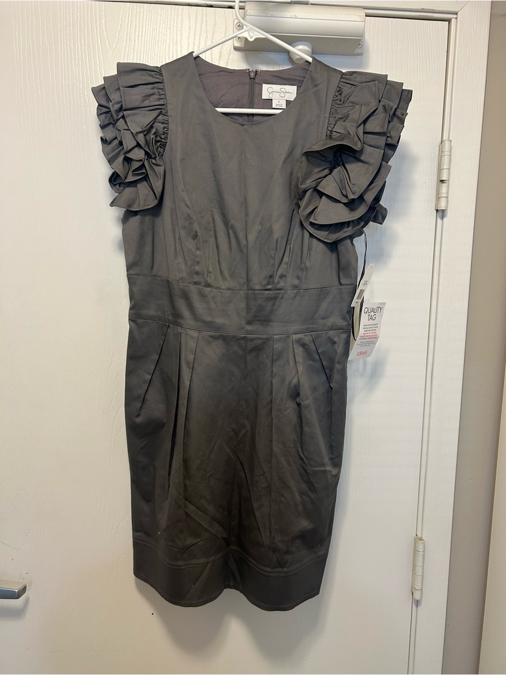 Jessica Simpson Midi Dress with Ruffle Sleeves